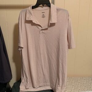 Sonoma Men's Polo Shirt - Light Pink Stripes